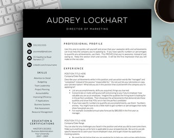 Professional Resume Template for Word & Pages | 1, 2 and 3 Page Resume Template + Cover Letter | Instant Download Creative Resume Template