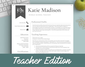 cv for teaching