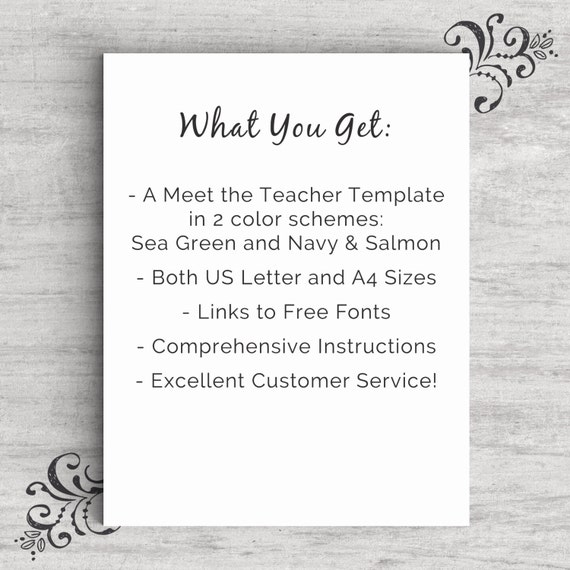 9 Best Meet The Teacher Template Images Meet The Teacher