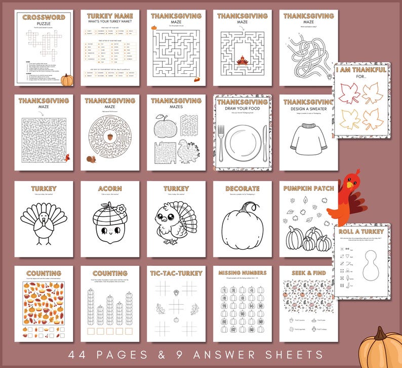 Thanksgiving Printable Coloring Sheets Pages preschoolers toddlers kids free