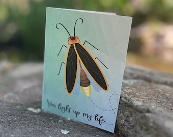 You Light Up My Life Firefly Card with Cute Funny Saying