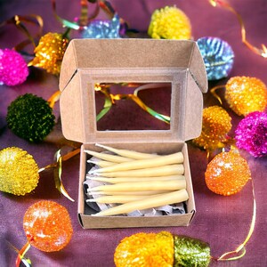 Hand-Dipped Beeswax Birthday Candles