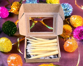 Hand-Dipped Beeswax Birthday Candles