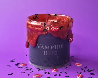 Vampire Bite Clear Slime – 6oz Fantasy Slime with Black Cherry Bomb