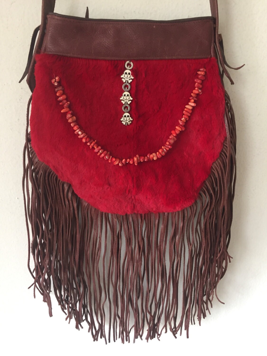ポーチ KIRSH Cherry quilted fur handbag black KKSWBBG501MBKA Cherry Print Handbag Purse, Cute Summer Fruit Red Black Art