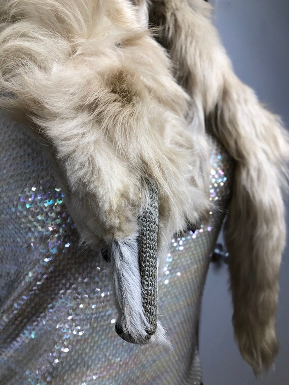 Polar fox fur collar burning man style festival r… - image 4