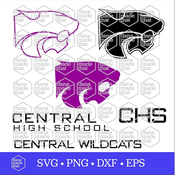 CHS, Wildcats, Central High, Baton Rouge, LA Svg, Png, Dxf, Eps, Cut Files for Cricut Silhouette