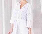 White broderie anglaise swimsuit coverup