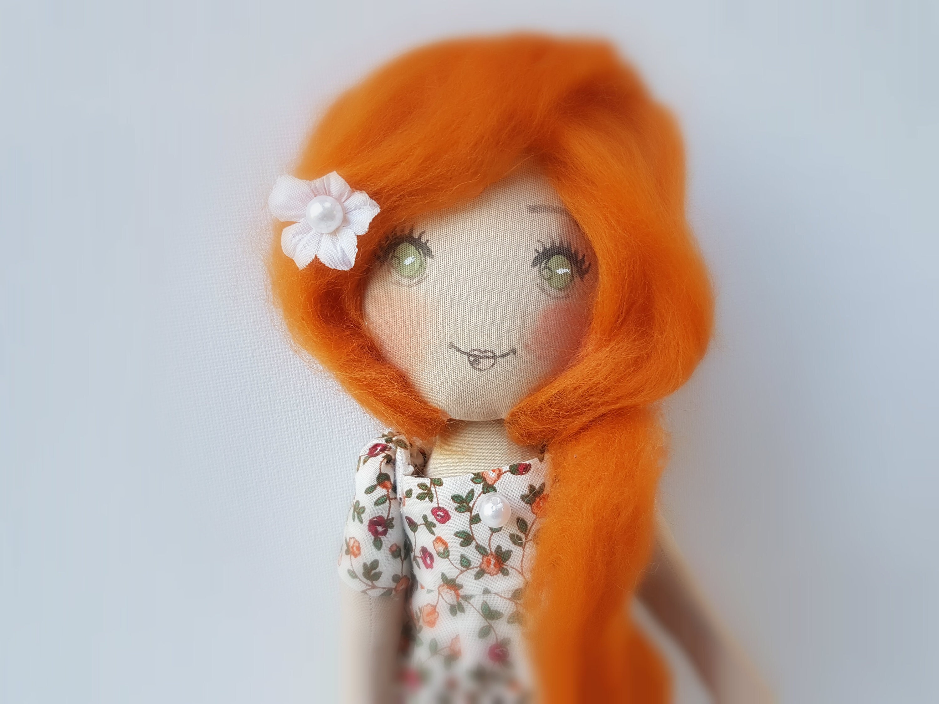 red head rag doll