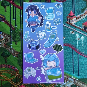 retro tech dreaming - retro y2k Stickerbogen