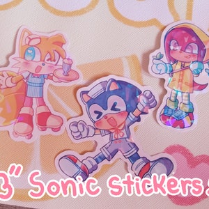 sonic & friends inspired 3&quot; stickers