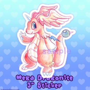 mega dragonite 3&quot; sticker