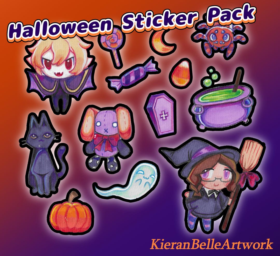 Halloween Sticker Pack - Etsy