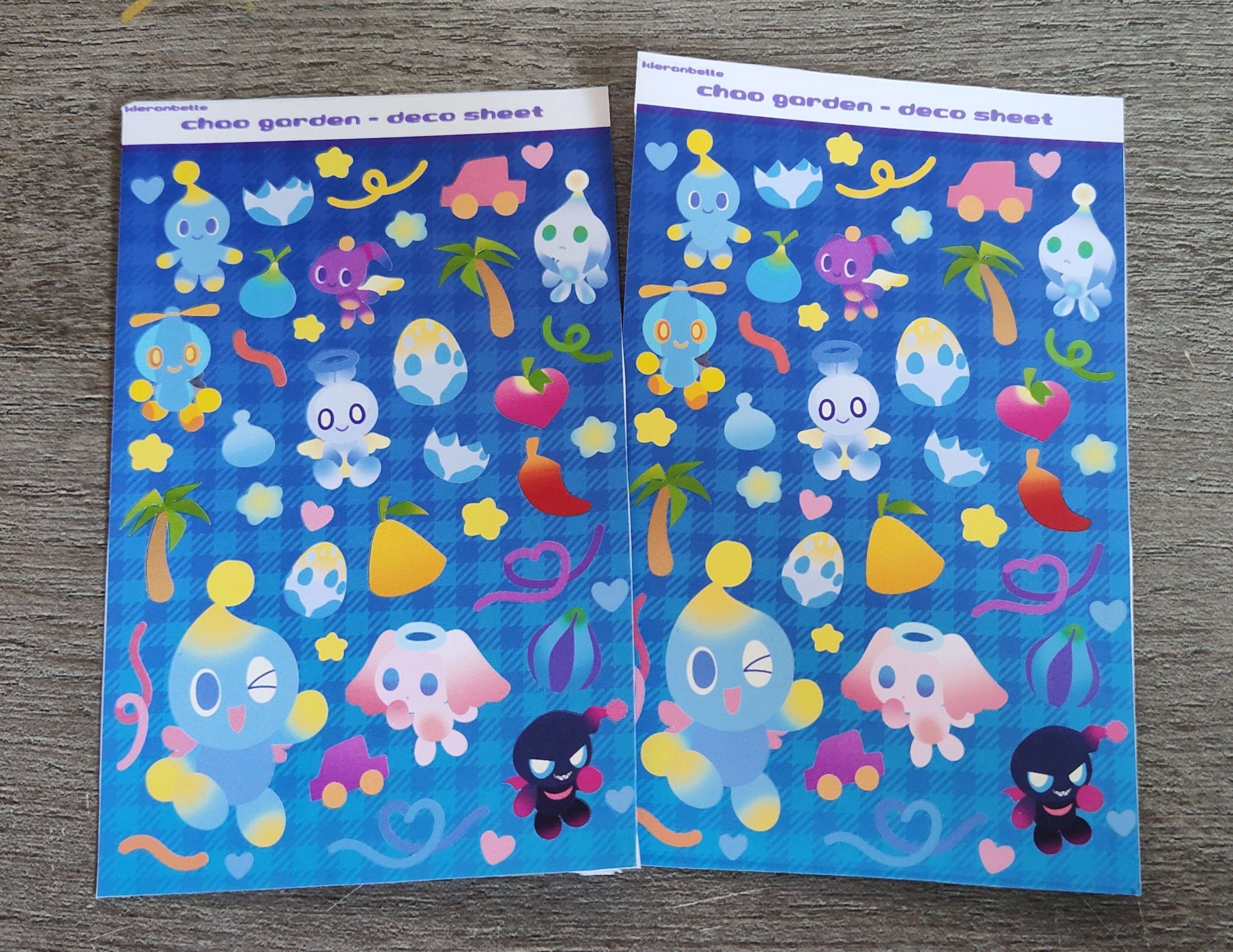 chao garden mini deco sticker sheet