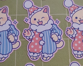 clown kitty 2.5&quot; stickers