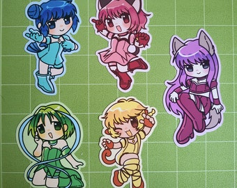 tokyo mew mew inspired 3" stickers
