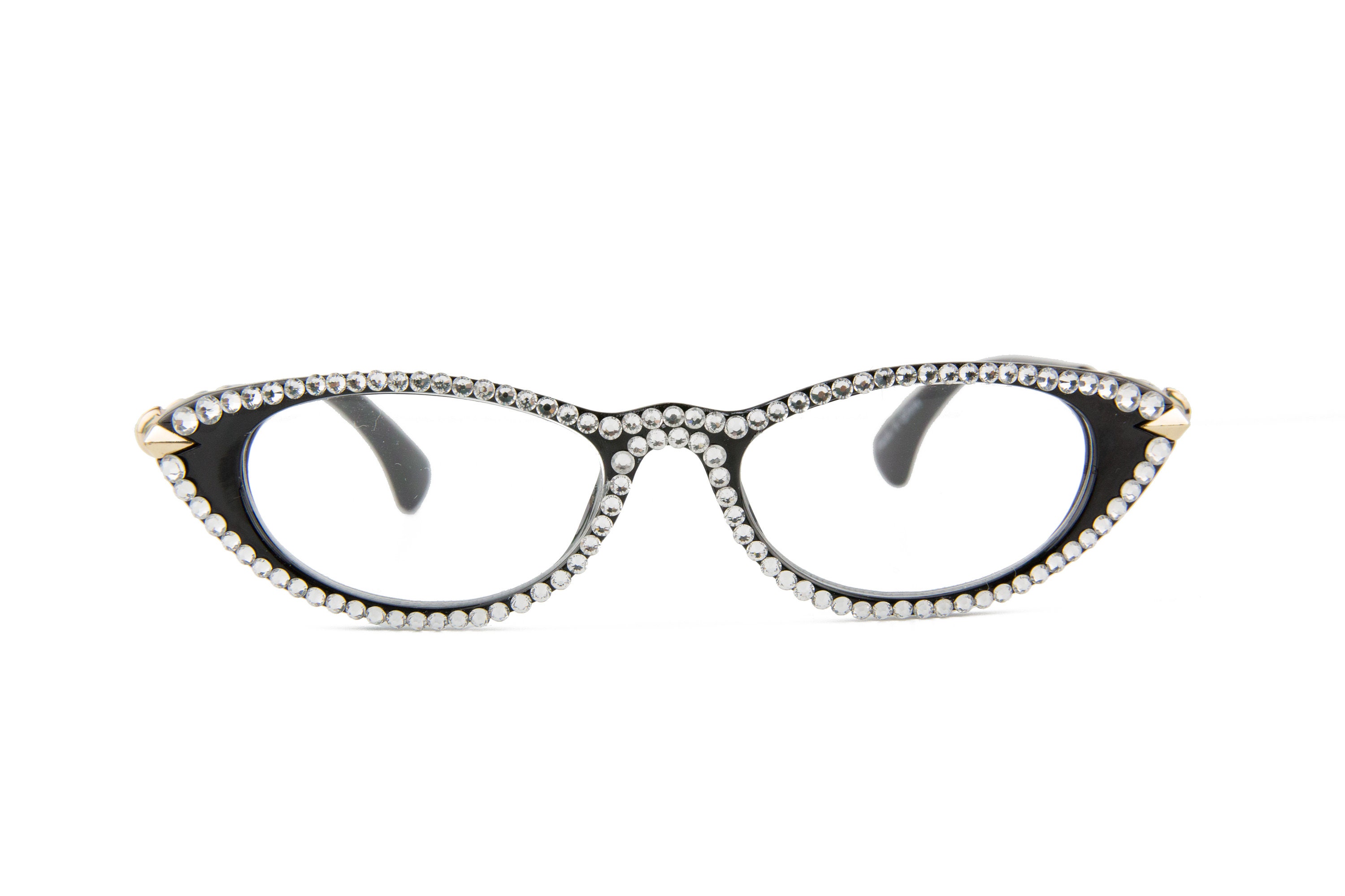 Cat Eye Swarovski Crystal Vintage Reading Glasses 1.50 1.75 | Etsy
