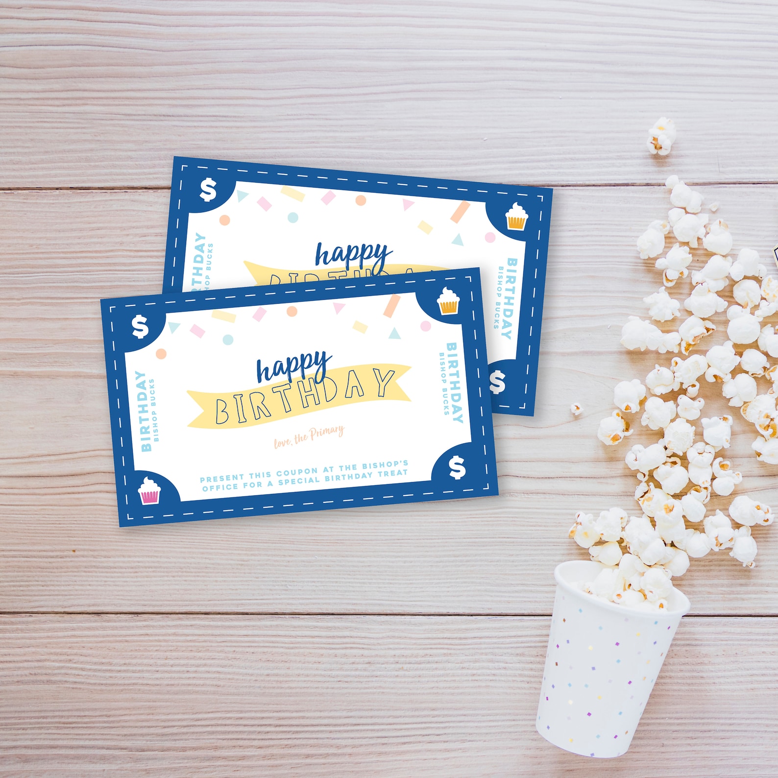 LDS Primary Birthday Bucks Primary Children Birthday Gift Coupon