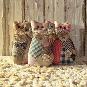 Primitive Barn Cat Bowl Filler Antique Crazy Quilt Ornament - Etsy