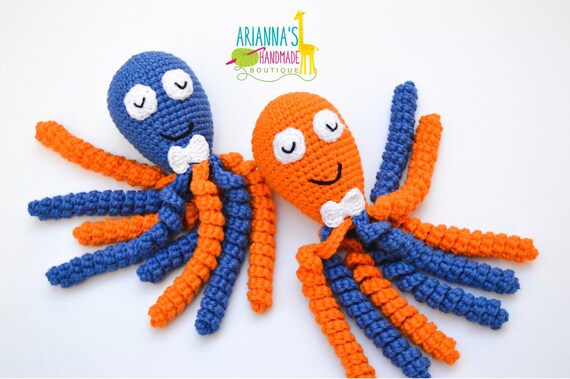 Premature Poulpe Pieuvre Au Crochet Bebe Premature Fil Etsy