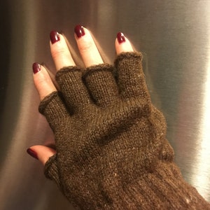 Guantes de alpaca sin dedos