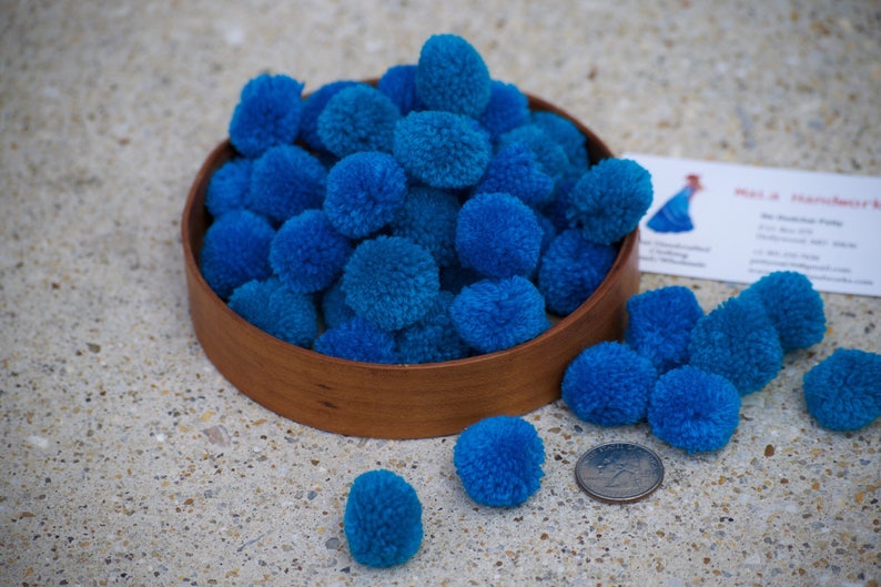 100 Pom Poms Royal Blue 1 Inche Pom Poms Wholesale Pom Poms Etsy