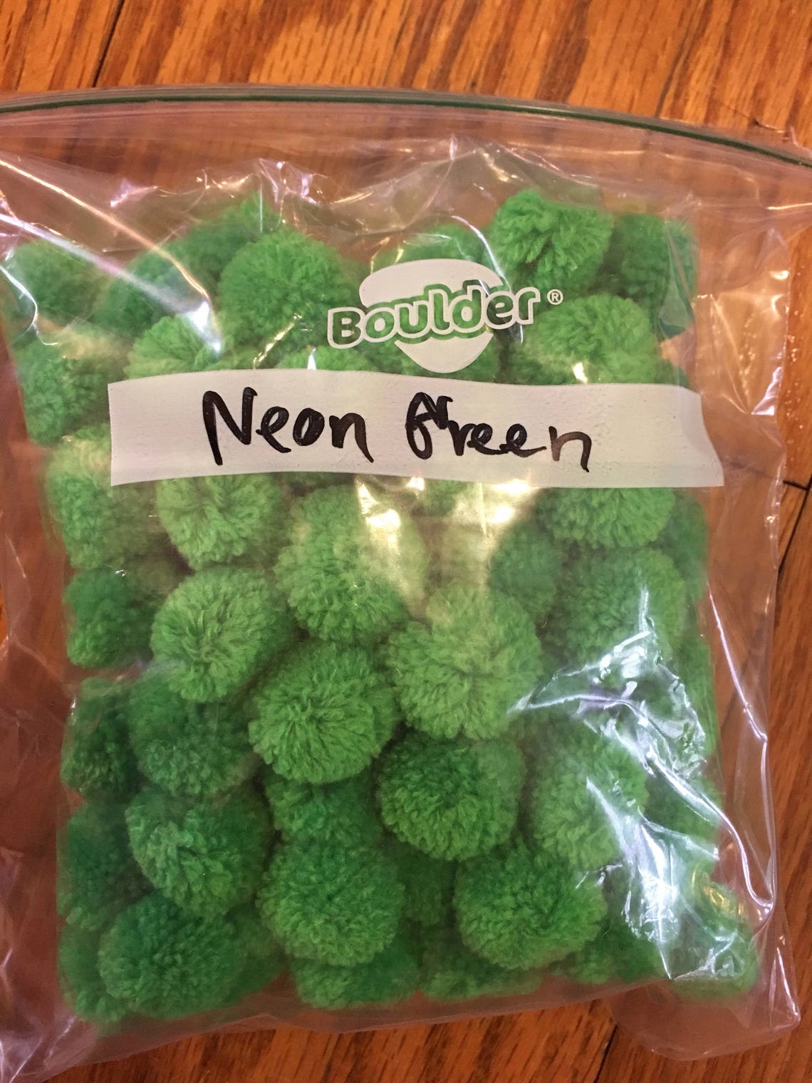 100 Pom Poms Neon Green 1 Inche Pom Poms Wholesale Pom Poms Etsy