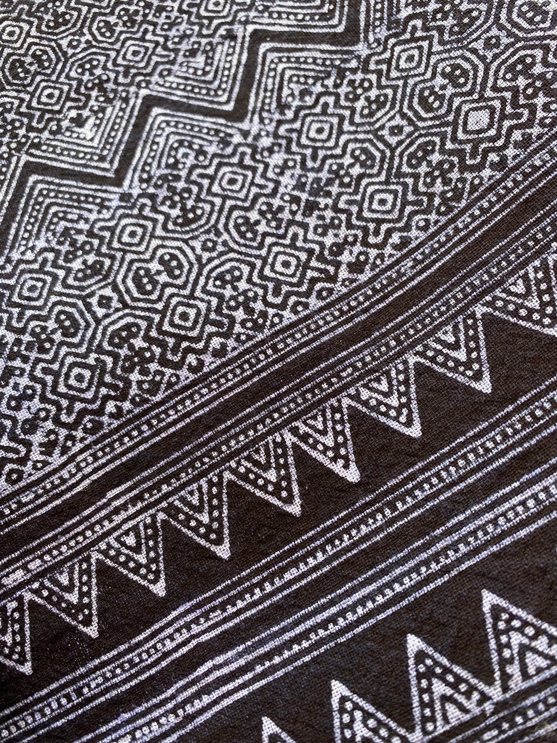 Hand Printed Batik Block Hmong Fabric Hmong Textile Thai Etsy