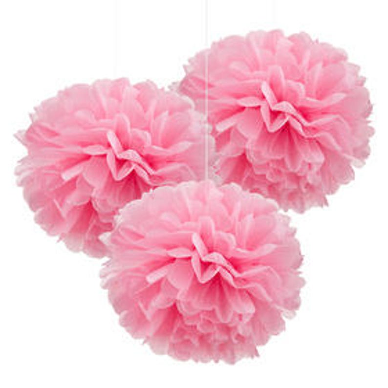Pink Tissue Paper Pom Poms Wedding Decorations Flower Pom - Etsy
