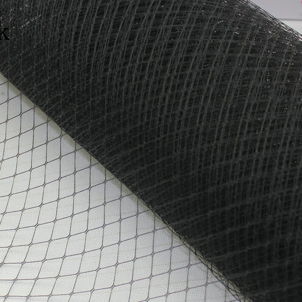 Birdcage Veil Net wedding blusher netting, fascinators and millinery 1 yard Black, accesorrize, hat trim