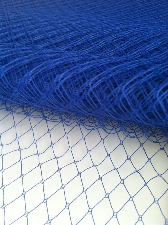 Birdcage Veil Millinery Net 1 Yard French Veiling Wedding Fascinator Royal Blue Birdcage Veil Millinery Net 1 Yard French Veiling Wedding Fascinator Royal Blue