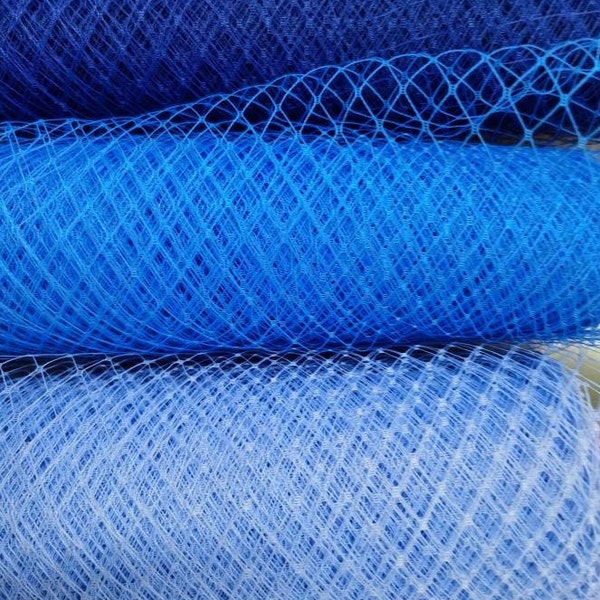 Birdcage Veil Net DIY fascinators  millinery 1 yard Light Blue Royal Hat Making Accesorize