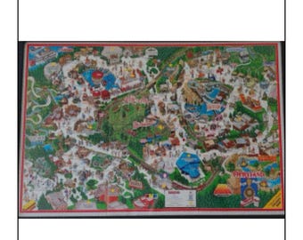 Vintage Theme Park Map Cross Stitch Chart