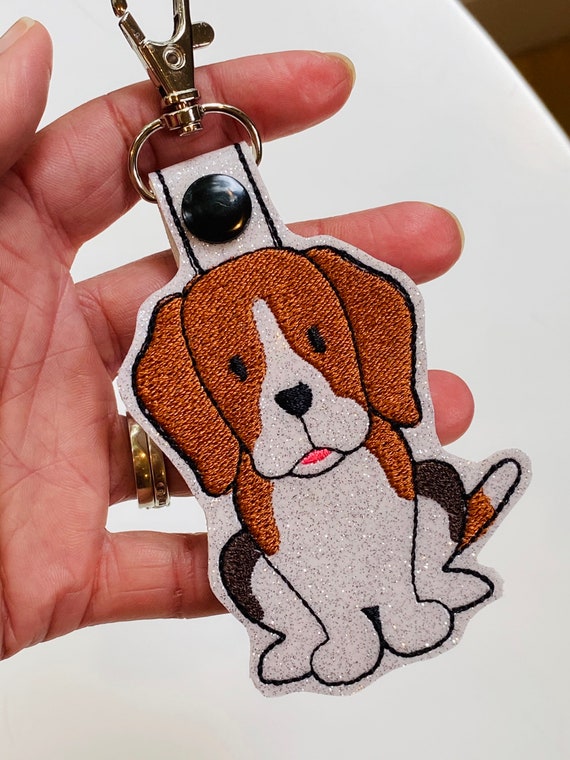 Beagle Dog Keychain Dog Lover Keychain Cute Dog Keychain Etsy