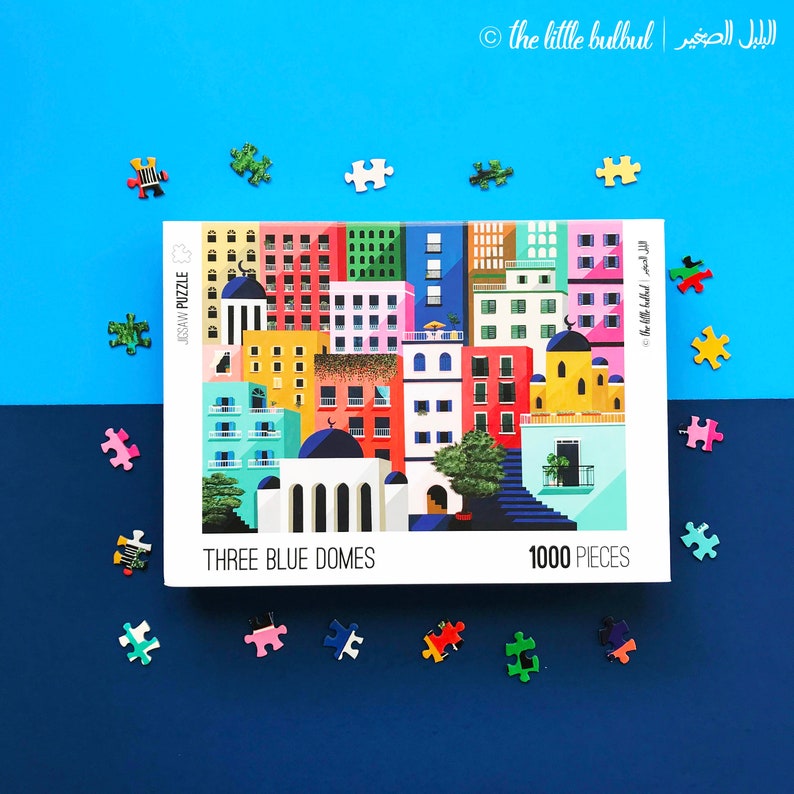 Three Blue Domes Jigsaw Puzzle, Jigsaw Puzzle, Islamic Puzzle, Ramadan activity image 6