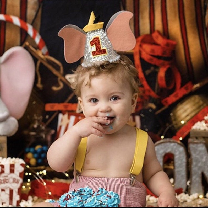 Dumbo Party First Birthday Hat Dumbo Theme Birthday Etsy