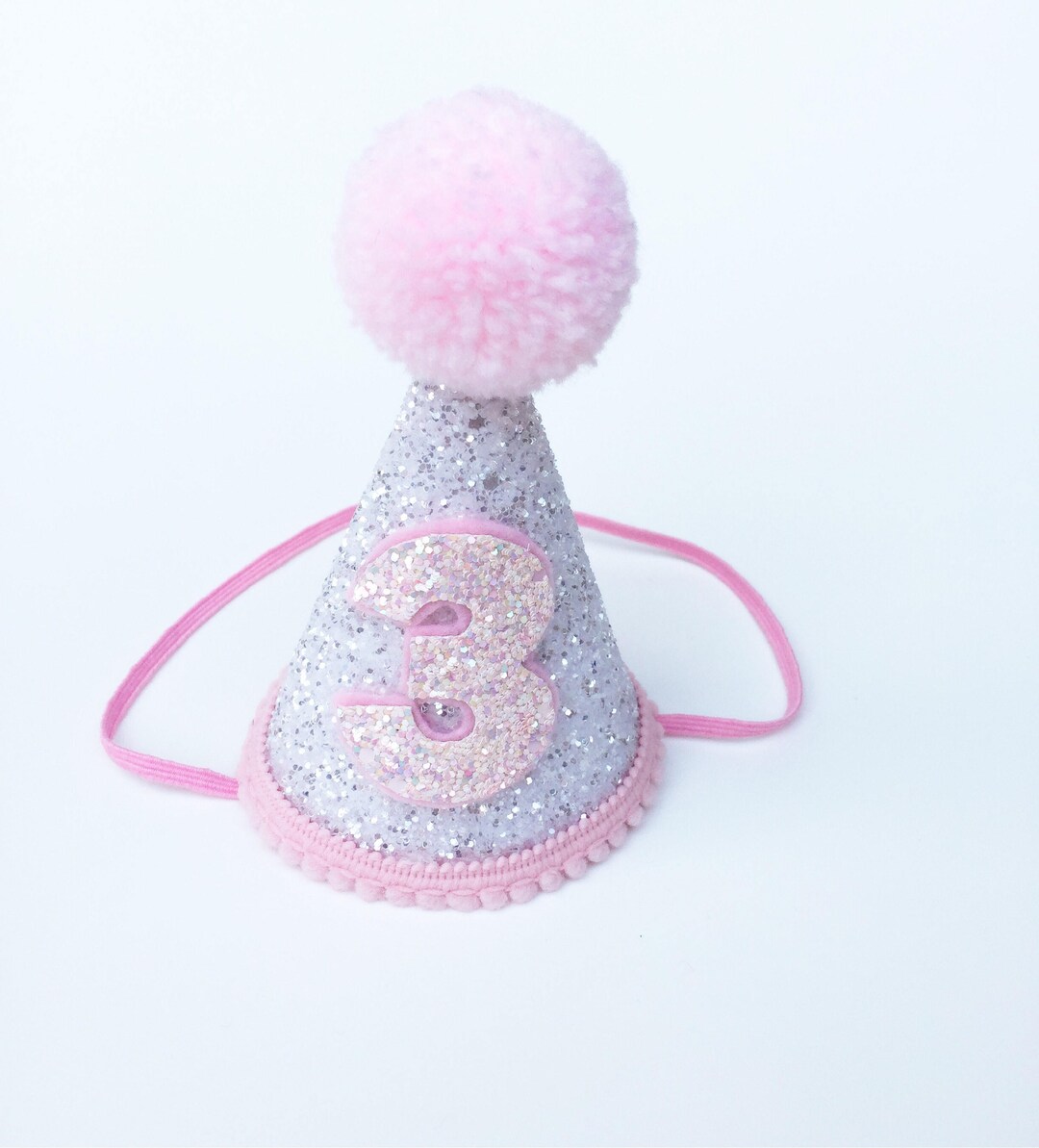3rd Birthday Hat Pink Third Birthday Baby Girl Party Pink Etsy