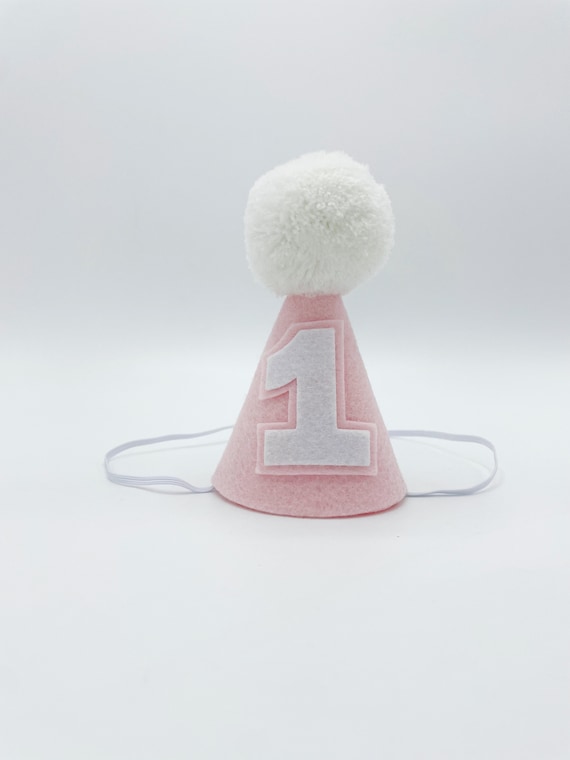 Chapeau Anniversaire Bébé Fille - Couronne Princesse - 1er Anniversaire - Rose - Taille S