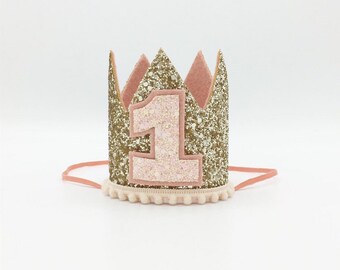 1st Birthday Crown Baby Girl Birthday Crown 2nd Birthday Crown First Birthday Crown Readystock cream Pink Birthday Crown
