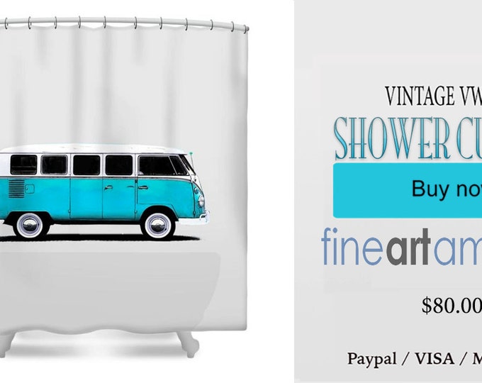 Ltd. Edition VW Bus Shower Curtain Etsy