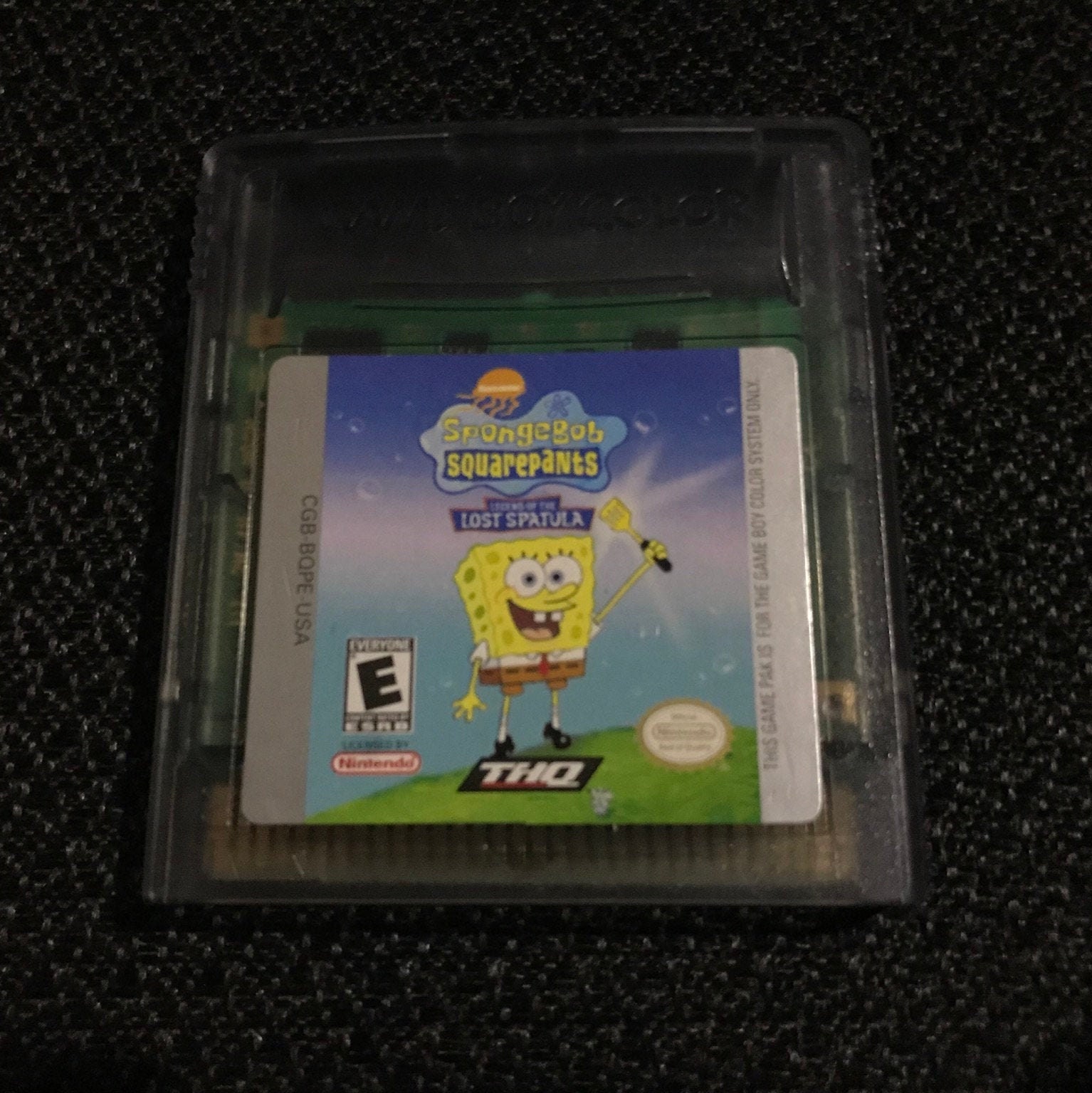SpongeBob SquarePants Legend of the Lost Spatula Nintendo Gameboy cartridge video  game
