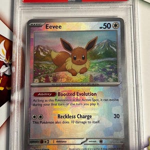 Eevee Master Ball Reverse Holo #074 Graded Pokémon Card PSA 8 Mint Pokemon