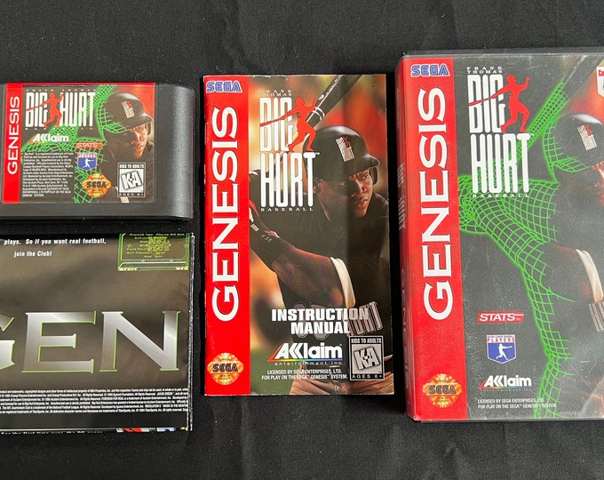 Frank Thomas Big Hurt Baseball Sega Genesis CIB