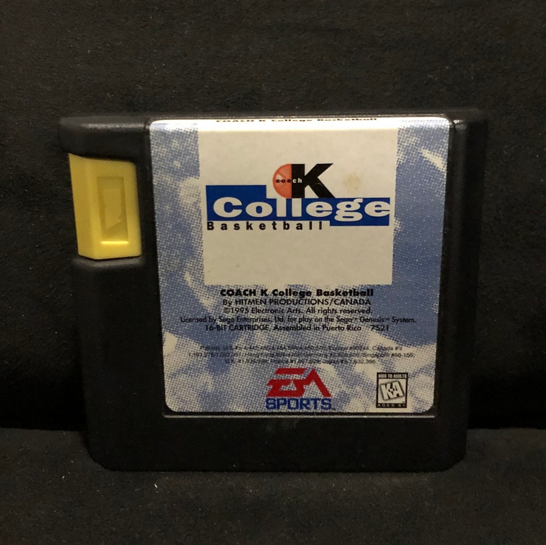 Coach K College Basketball Sega Genesis Etsy