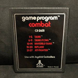 Combat Text Label Atari 2600