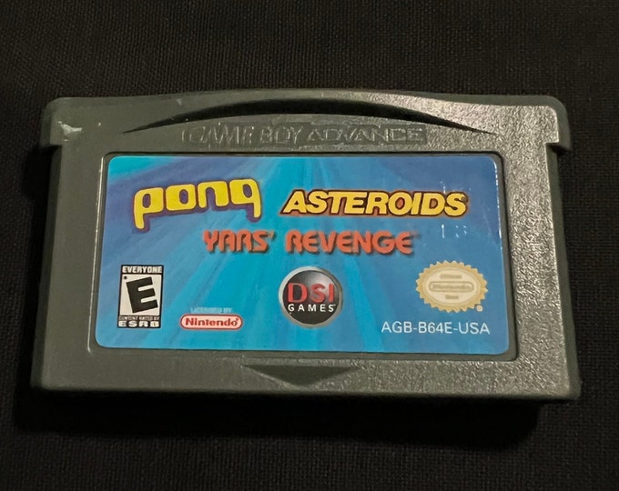 Pong, Asteroids & Yar’s Revenge Nintendo Gameboy Advance