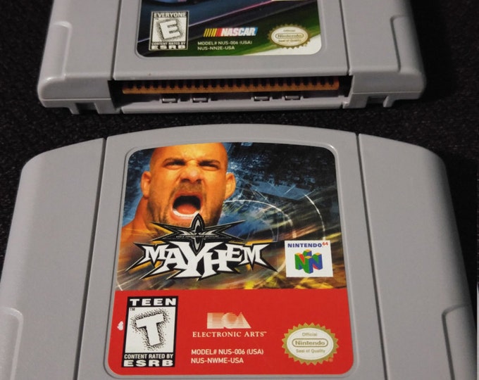 WCW Mayhem and Nascar 2000 Nintendo 64