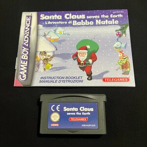 Santa Claus Saves the Earth with Instruction Booklet Nintendo Gameboy Advance