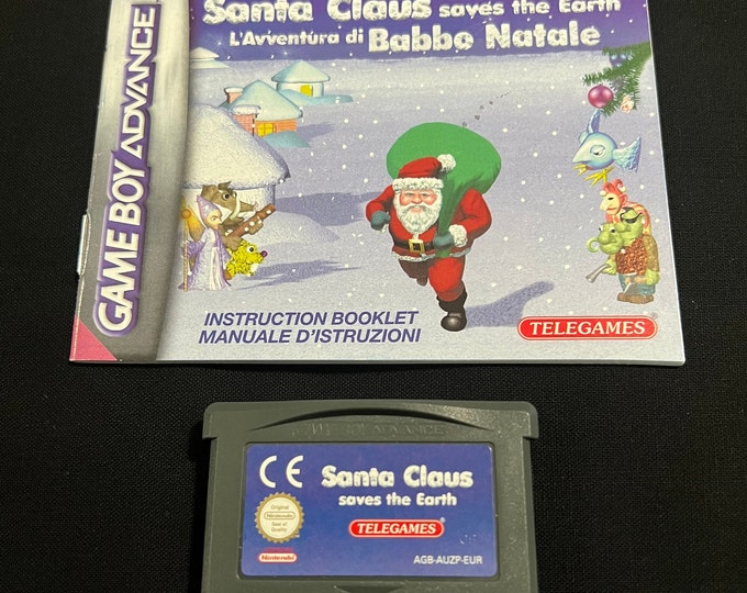 Santa Claus Saves the Earth with Instruction Booklet Nintendo Gameboy Advance