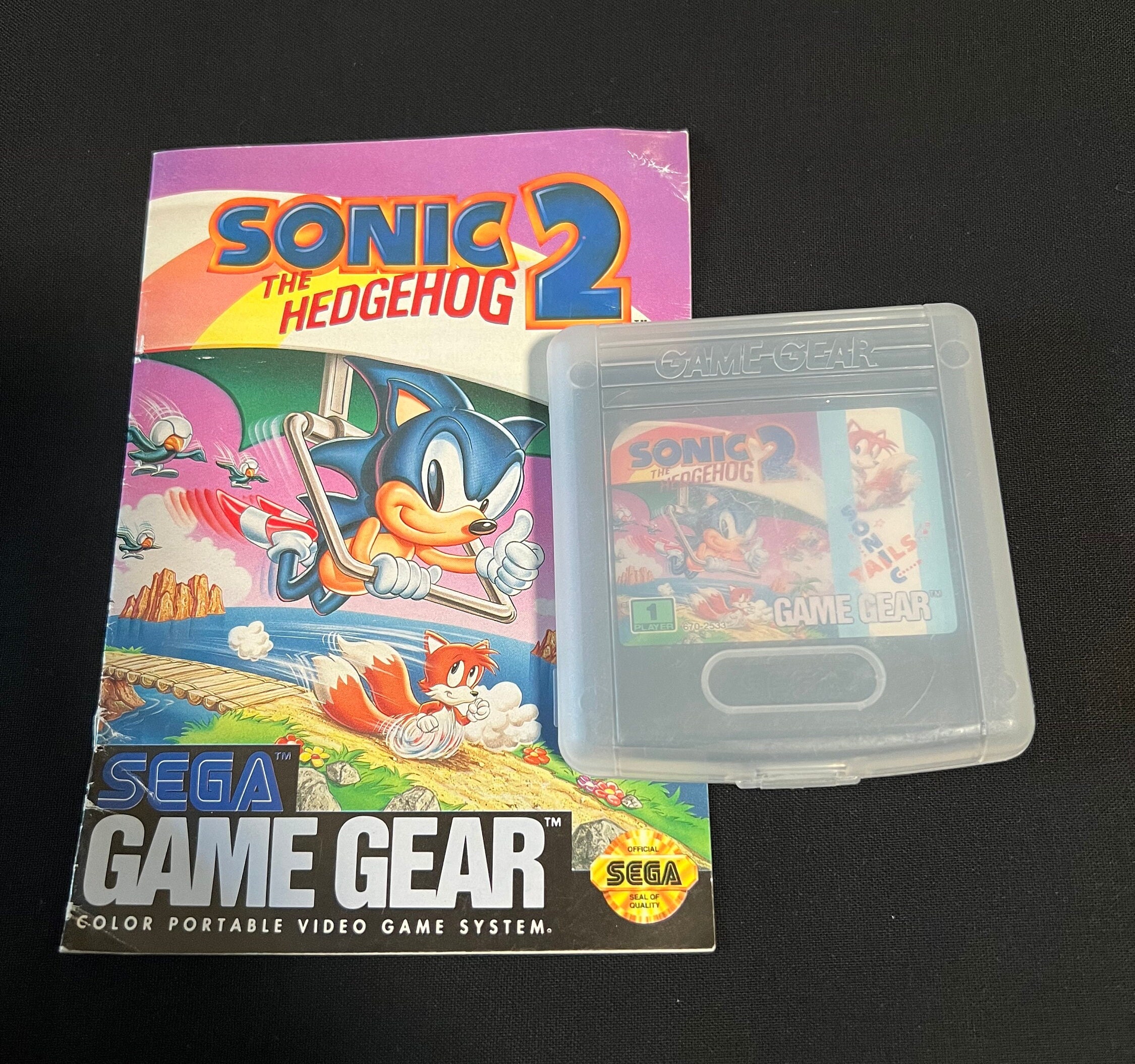 Vintage SONIC THE HEDGEHOG 2 Sega Game Gear Handheld Video 